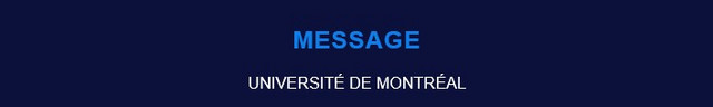 Message Université Montréal